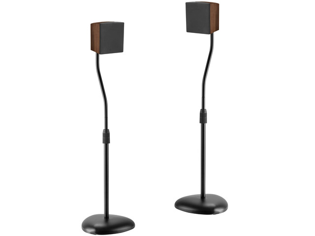 Universal Speaker Stands, Adjustable Height 30 to 40.8 Inches, Surround Sound Speaker Stands for Satellite and Bookshelf Speakers, Heavy-Duty...