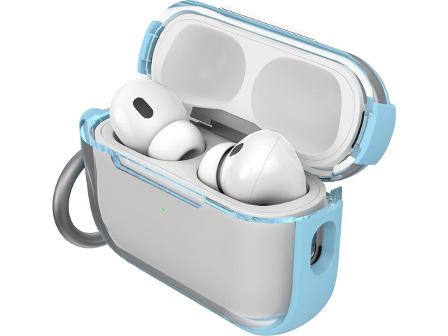 Clear Case for AirPods Pro (2nd Gen), Carabiner Included Clear Protective Design, Wireless Charging Compatible, Carabiner Included, Drop...