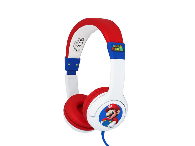 SM1107 Super Mario Kids Wired Headphones in White