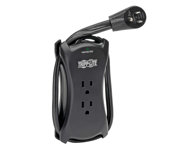 Eaton TRAVELER3USB Travel Power Strip & USB Charger, Flat Plug, 1050 Joule Surge Protector, 2 USB Ports, 3-Outlets, 18' Cord & Cable Wrap, $25,000...