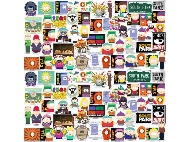 South Park 200ct Vinyl L Deluxe Stickers, Skateboard, Indoor/Outdoor