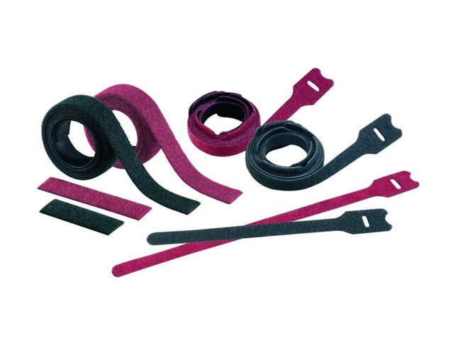HLSP5S-X12 Tak-Ty Hook And Loop Cable Tie, UL Listed Strip Tie, Maroon, 50lbs Min Tensile Strength, 5.00' Max Bundle Diameter, 0.750' Width, 18.0'...