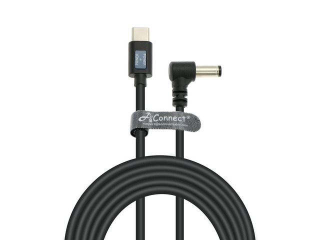 12V PD USB C to DC 5.5x2.5mm Male Right Angle Type C Power Cable with Power Indicator for KiPRO LCD Monitors Blackmagic BMCC Camera Video Assist...