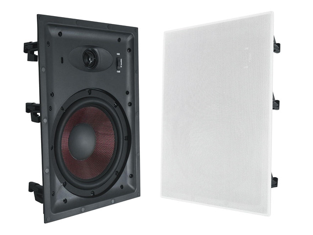 WA858 White 8' in-Wall Home Speakers Pair with Kevlar Woofer 1 Inch Silk Dome Tweeter, 320W Peak, 80W RMS, Paintable Magnetic Grill, 8 Ohm, 2-Way...