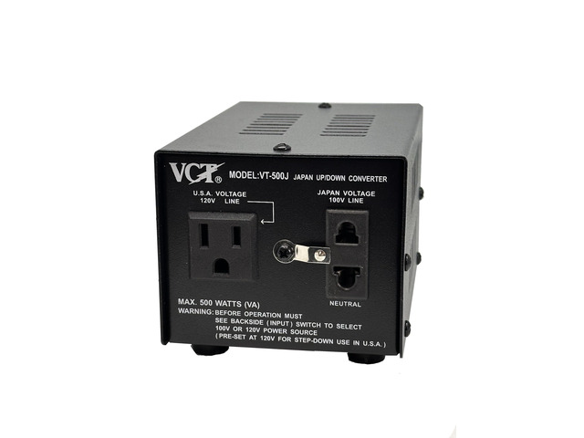 VT-500J - Japanese Step Up/Down Voltage Transformer Converts Japan 100 Volts To 110V OR Vice Versa - 500 Watt