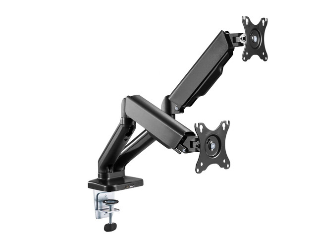 Dual Spring LCD Monitor Arms with USB and Multimedia Ports for: HP VH240a 23.8-Inch Full HD 1080p IPS LED Monitor with Built-in Speakers (1KL30AA)...