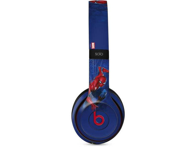 Decal Audio Skin Compatible with Beats Solo 3 Wireless - Officially Licensed Marvel Spiderman World of Webs Design