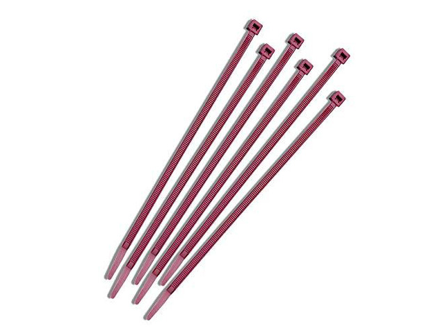 Nylon Cable Zip Ties [Pack of 100] - 14 in., 120lb., Burgundy, Plenum Rated Heavy Duty Zip Ties Cable Organizers