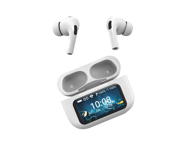 IQ Sound IQ-341 ANC & ENC Bluetooth Earphone with Touchscreen Display Charging Case, True Wireless Earbuds, Stereo Sound, Dual Mic, Voice...