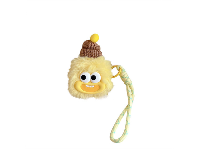 Funny Ugly Doll Case for AirPods Pro/Pro 2, Kawaii Weird 3D Cartoon Plush Protective Cover with Keychain for Girls Women Teens, Compatible with...