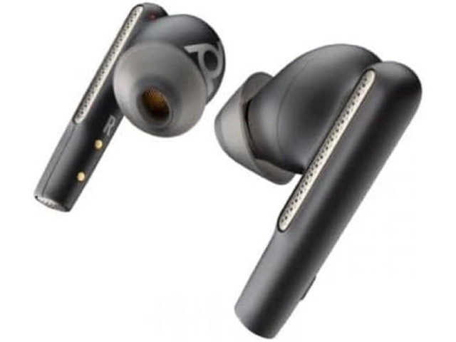 Poly VFree Earbuds Carbon Black - 98 ft Range - Supports Qi Wireless Charging - 16.5 Hours of Talk time - 8 Hours of Music time - Connect to up to...