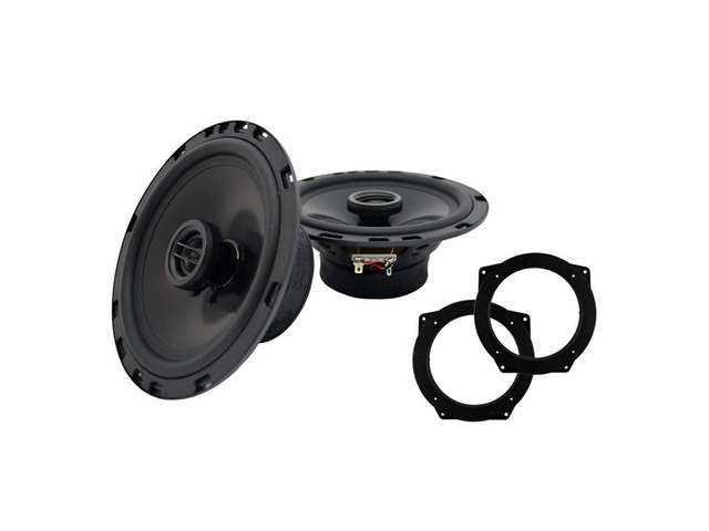 Fits Mini Cooper 2002-2006 6.5' Front Speakers with Adapter 300W pair, factory replacement, crisp highs, warm midrange, 6.5 inch size, 2004 door...