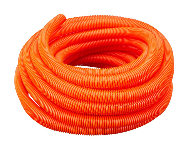 (3/4' Dia. x 100 ft, Orange) Flexible Polyethylene Corrugated (PE) Split Tubing (Wire Loom)