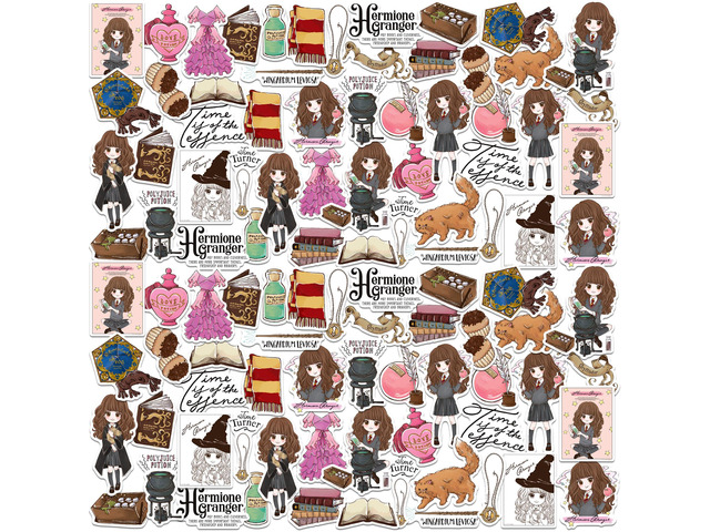 Harry Potter Chibi Hermione Collection Theme 100 Vinyl Stickers Waterproof
