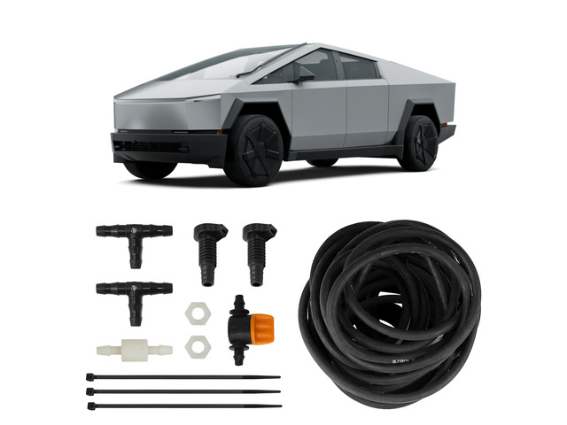 Side Fender Camera Washer System fits 2024+ Cyber Truck Complete DIY Installation Durable High & Low Temperature Tubing Convenient Lens...