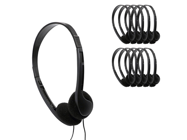 Avid AE-08 On-Ear Stereo Headphones (25-Pack)