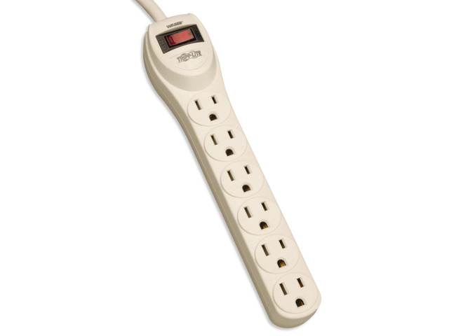 6 Outlet Home & Office Waber Power Strip, 4ft Cord with 5-15P Plug (PS6)
