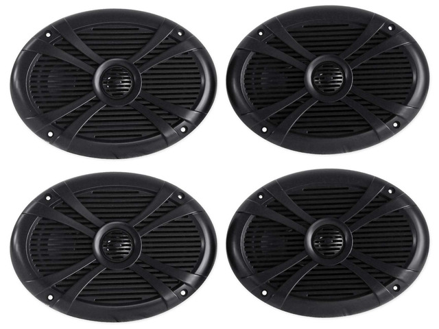 RMSTS69B 6x9 2-Way Water-Resistant Marine Boat Speakers, 2-Pack 1000W Peak/250W RMS CEA Compliant, Swivel Tweeter, UV Treated, Stainless Steel...