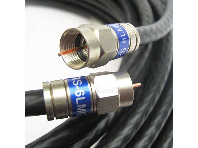 4ft Outdoor & in WALL Quad Shield RG6 Cable 18AWG 3Ghz 75 Ohm HD Antenna DirecTV Satellite Approve Weather Seal All Brass CONNECTORS UL ETL CL2 Cut...