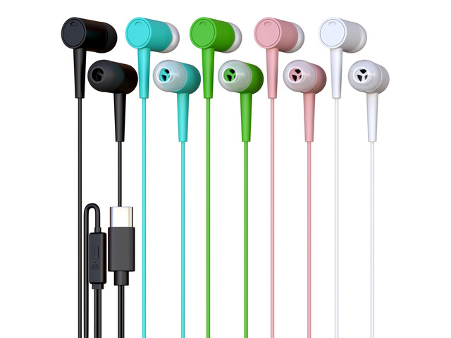 20 Pack Bulk Wired Earbuds, USB-C, in-Ear, Mic, Compatible with Phone, Tablet, Laptop, PC for School, Online Class, Meeting, Conference, Practice,...