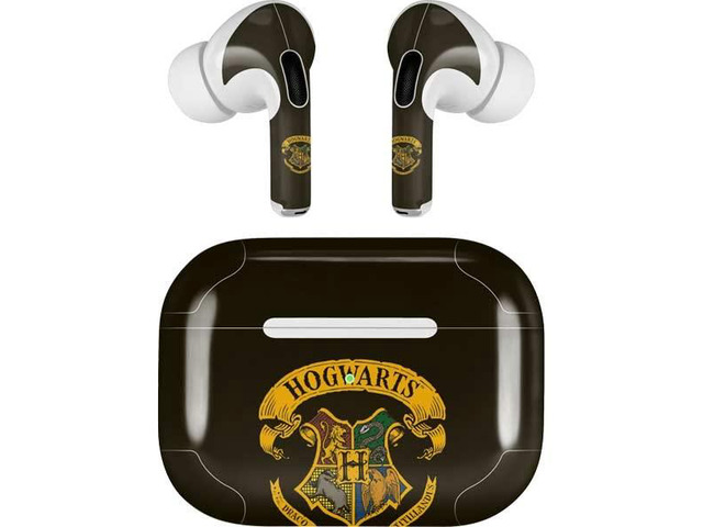 Decal Audio Skin Compatible with Apple AirPods Pro - Officially Licensed Wizarding World Harry Potter Hogwarts Houses Crest Design