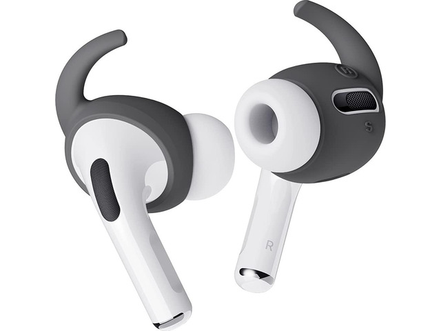 4 Pairs Ear Hooks Covers for AirPods Pro Comfortable and Secure Fit, Improved Sound Quality, Precise Cutout Design, [US Patent Registered] (Dark...
