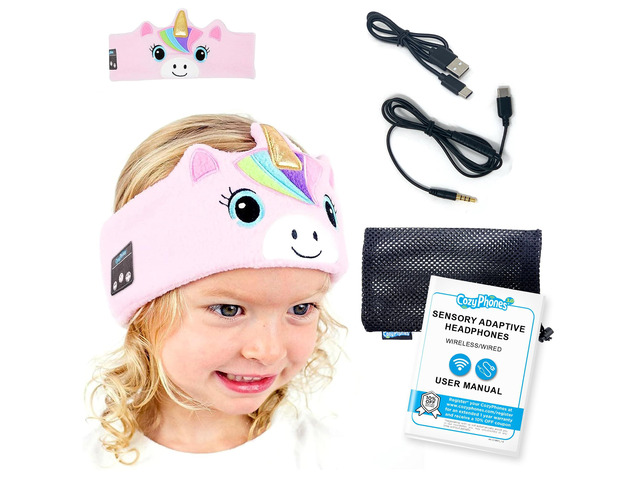 Sensory Headphones for Kids - Autism Sensory Toys, Wireless & Wired Toddler Headphones with Volume Limiting, Comfortable Soft Headband for Travel,...
