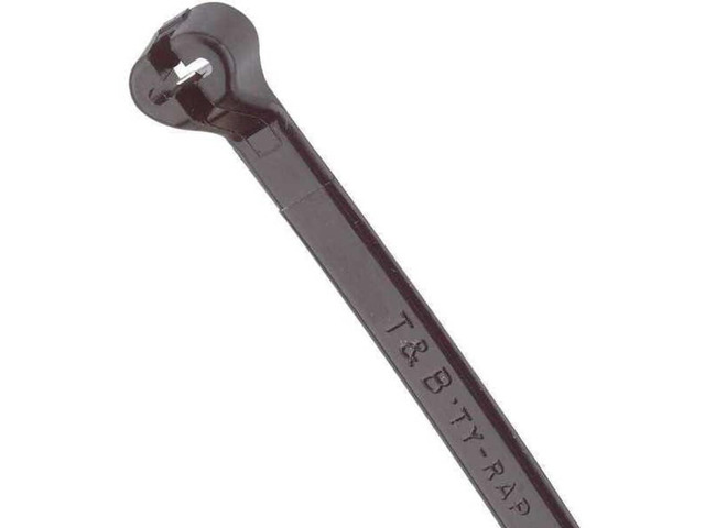 THOMAS & BETTS TY525MX CABLE TIES, SELF-LOCK, 186MM L, NYL, BLK, 50LB, PK100