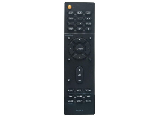 RC-911R Replace Remote for Onkyo AV Receiver HT-R695 TX-NR656 TX-RZ610 TX-NR555