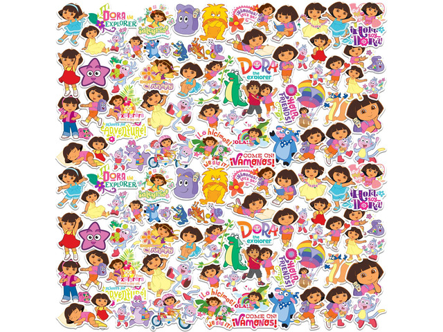 Dora the Explorer 200 Vinyl Stickers Waterproof Die-Cut Decals Laptop Car