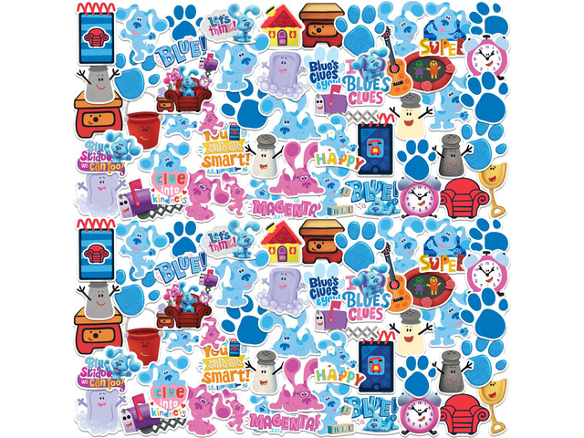 Blues Clues 150ct Vinyl L Deluxe Stickers, Skateboard, Indoor/Outdoor