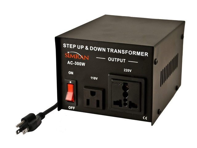 AC-300 Step Up/Down Voltage Converter Transformer 110V/220V - 300 Watts,Black