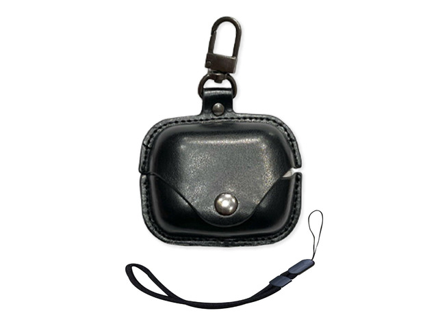 Compatible with Shokz OpenDots ONE Wireless Earbuds, Leather Shock Resistant Comprehensive Protection Provides a Luxurious Texture,Black