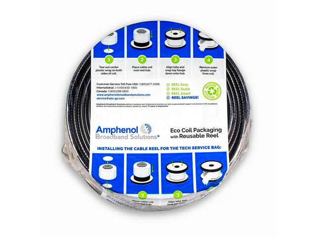 Kit of Amphenols Innovative and Sustainable Tech Service Bag 500 feet of Black Drop Cable