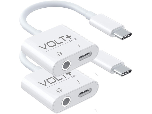 Powered USB Type-C to 1/8inch Aux Adapter Compatible with Apple iPad Air 13, 11 inch 6th Generation 2024 Models [2Pack] Adapt to a normal Headphone...
