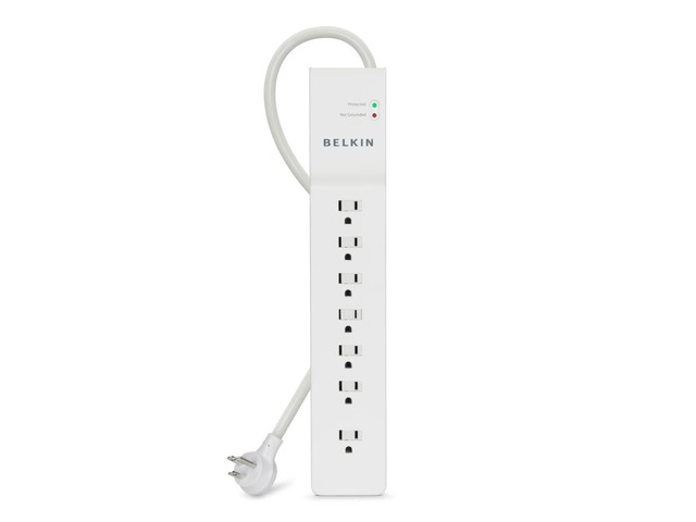 7-Outlet Commercial Power Strip Surge Protector with 6ft Power Cord, 2160 Joules