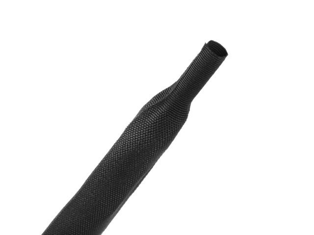 Fabric Heat Shrink Braided Sleeving 2-3/8 Inch - 25' Ft Long, PET & Polyolefin Heavy Duty Cable Sleeving Sheath - 2:1 Industrial Wiring Harness...