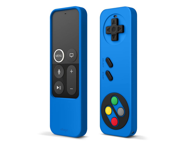 R4 Retro Case for Apple TV 4K Siri Remote 1st Generation Classic Controller Design, Lanyard Included [Non-Functional] (Blue)