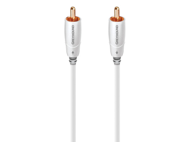 Greyhound Subwoofer RCA Cable - 3m, White (GHOUND03)