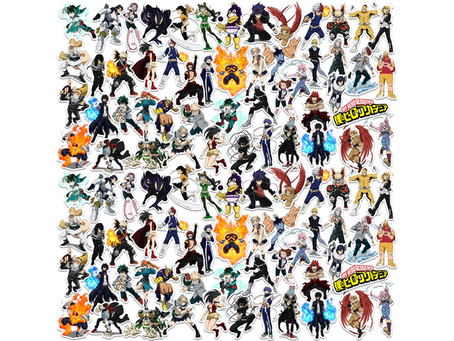 My Hero Academia Character 200 Vinyl Stickers Waterproof Die-Cut Decals Car