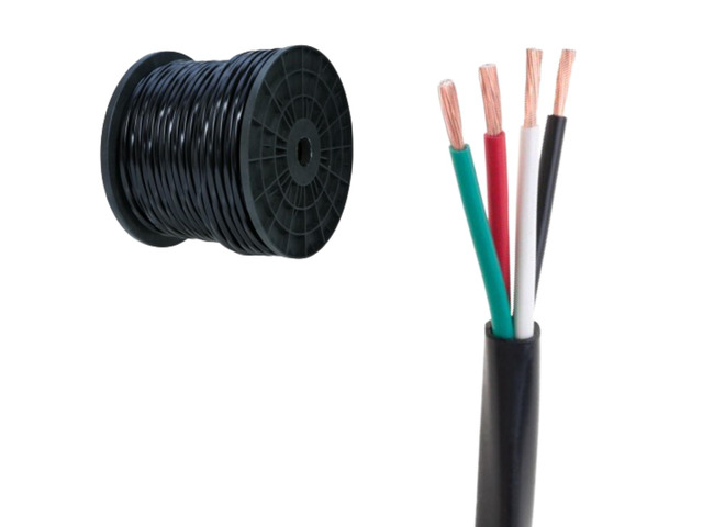 Speaker Wire 14 Gauge, 250 ft for Outdoor and Indoor Use, 14/4 CCA (Copper Clad Aluminum) Stranded Bulk Audio Cable, Direct Burial and UV Resistant...