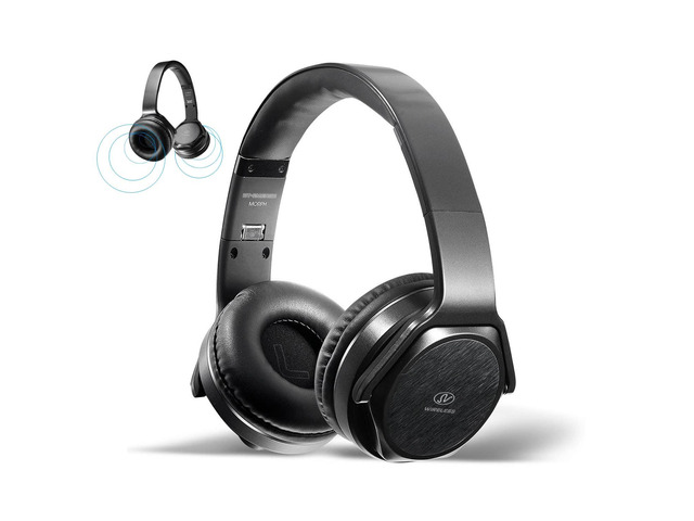 2-in-1 Bluetooth Over-Ear Headphones Twist-Out Speaker, Wireless Stereo Bass Headset, NFC, FM Radio, AUX & TF Card Slot, Foldable Cordless Sports...