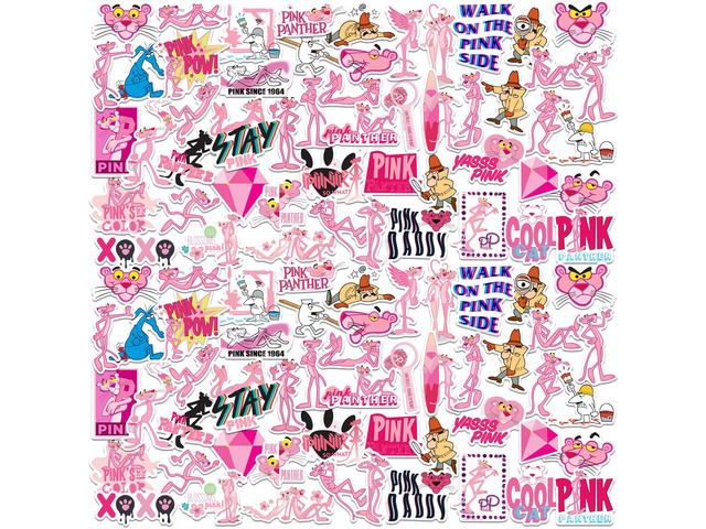 Pink Panther 150 Vinyl Stickers Waterproof Die-Cut Decals Laptop Scrapbook