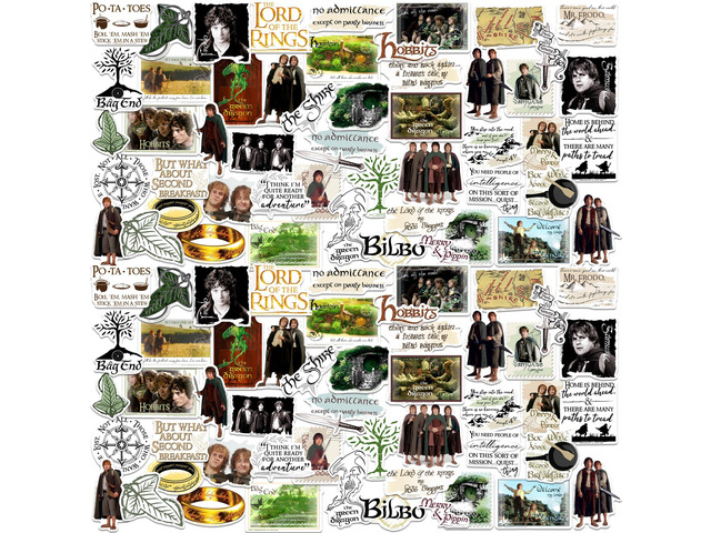 Lord of The Rings 200ct Vinyl L Deluxe Stickers, Skateboard, Indoor/Outdoor