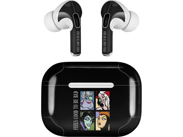 Decal Audio Skin Compatible with Apple AirPods Pro - Officially Licensed Disney Villains Characters Feels Good to Be Bad Design