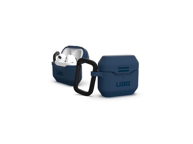 UAG Designed for AirPod Case Blue Mallard (3rd Generation, 2021) Durable Protective Soft-Touch Silicone with Detachable Carabiner, Standard Issue...