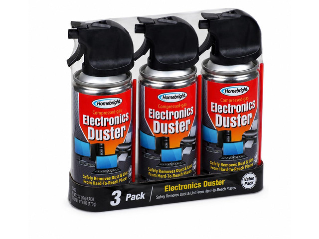 HØMEBRIGHT Electronics Duster, Compressed Gas Air Duster for Electronics and Hard-to-Reach Areas, Removes Dust and Lint from Keyboards, Computers,...