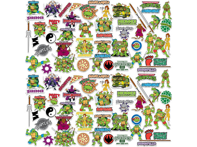 Teenage Mutant Ninja Turtles 200 Vinyl Stickers Waterproof Die-Cut Decals