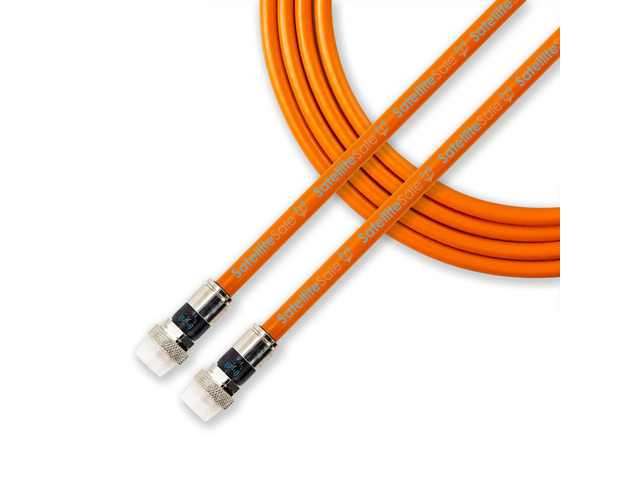 Outdoor RG6 Coaxial 1800 Mhz Underground Burial Flooded Cable Universal Wire Polyethylene Orange Cord 200 Feet