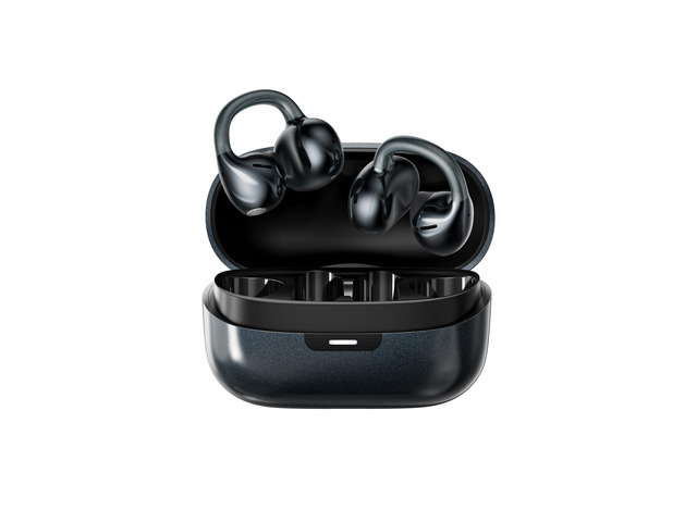 Open Ear Clip-On Earbuds, Starry Blue Bluetooth 6.0, Dual 11mm Drivers, Silicone Air Cushion, ENC Noise Cancelling Mic, IPX6 Waterproof, 42H...